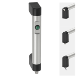 Series FG7 | Functional Handles - Automation: tubular handles, push buttons, emergency stop, LED indicator light, aluminum, black or natural color, plastic / polyamide