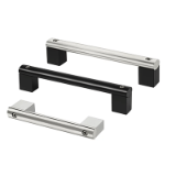 Series  A7 | Industrial Handles - Bow handles / tube handles / machine handles for industrial equipment: aluminum, stainless steel, front or rear mounting