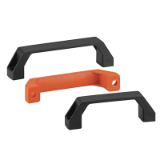 Series EC-01, EC-02 | Industrial Handles - Bow handles for machinery and industrial equipment: plastic / polyamide, black or orange