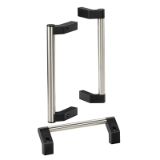 Series HV-30 | Industrial Handles - Bow handles / machine handles for industrial equipment: flexible handle shanks height, aluminum