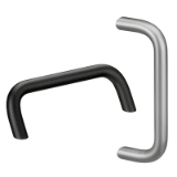 Series M1-20.S | Industrial Handles - Angled bow handles for industrial equipment and machines: aluminum, natural or black