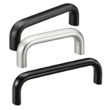 Series MO-20 | Industrial Handles - Bow handles / machine handles for industrial equipment: aluminum, oval, black, white, silver or natural color