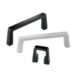 Series S2 | Industrial Handles - Bow / machine handles for 19 inch front panels and equipment: aluminum, black or natural color