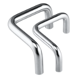 Series WS | Industrial Handles - Diagonal offset handles / machine handles for industrial equipment: steel, round, angled