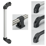 Series RS | Industrial Handles - Tubular handles / machine handles for industrial equipment: aluminum, round, with or without plastic coating