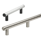 Series U8 | Industrial Handles - Tubular handles / machine handles for industrial equipment: stainless steel, aluminum, round