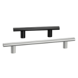 Series U9 | Industrial Handles - Tubular handles / machine handles for industrial equipment: aluminum, oval, black or natural color