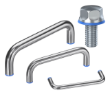 Series VA.HD | Industrial Handles - Bow handles / machine handles for laboratories, medical and chemical areas: stainless steel, plastic / polyamide, FDA approved, DGVU certified