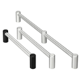 Series VG-01, VG-02 | Industrial Handles - Tubular handles / machine handles for industrial equipment: aluminum, plastic / polyamide, round, solid, mudular
