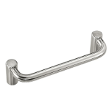 Series VG-05 | Industrial Handles - Tubular handles / machine handles for industrial equipment: stainless steel, round, solid, angled