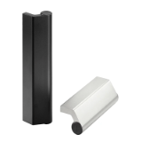 Series W3 | Industrial Handles - Front panel handles / ledge handles / machine handles for sliding doors and industrial equipment: aluminum, antibacterial option