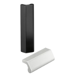 Series W4 | Industrial Handles - Front panel handles / ledge handles / machine handles for sliding doors and industrial equipment: aluminum
