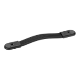 Series MA-25 | Industrial Handles - Carrying / machine handles for instruments, cases and industrial equipment: plastic, black, steel core