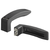 Series KW | Industrial Handles - Handle lever / machine handles for industrial equipment: plastic / polyamide, black